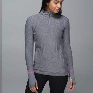 Lululemon Pace Pusher 1/2 ZipHeathered Slate / Slate - Size 8